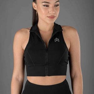 RAWGEAR WOMEN ZIP FRONT CROP SPORTS BRA